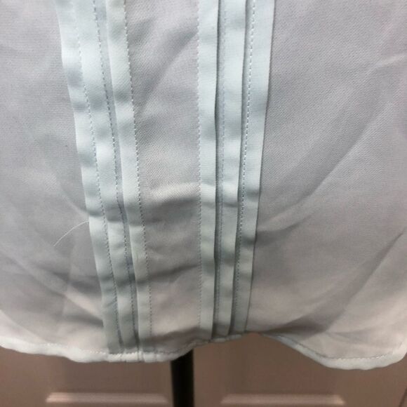 Lauren Conrad blue sleeveless top w/ pearl collar - Picture 13 of 15